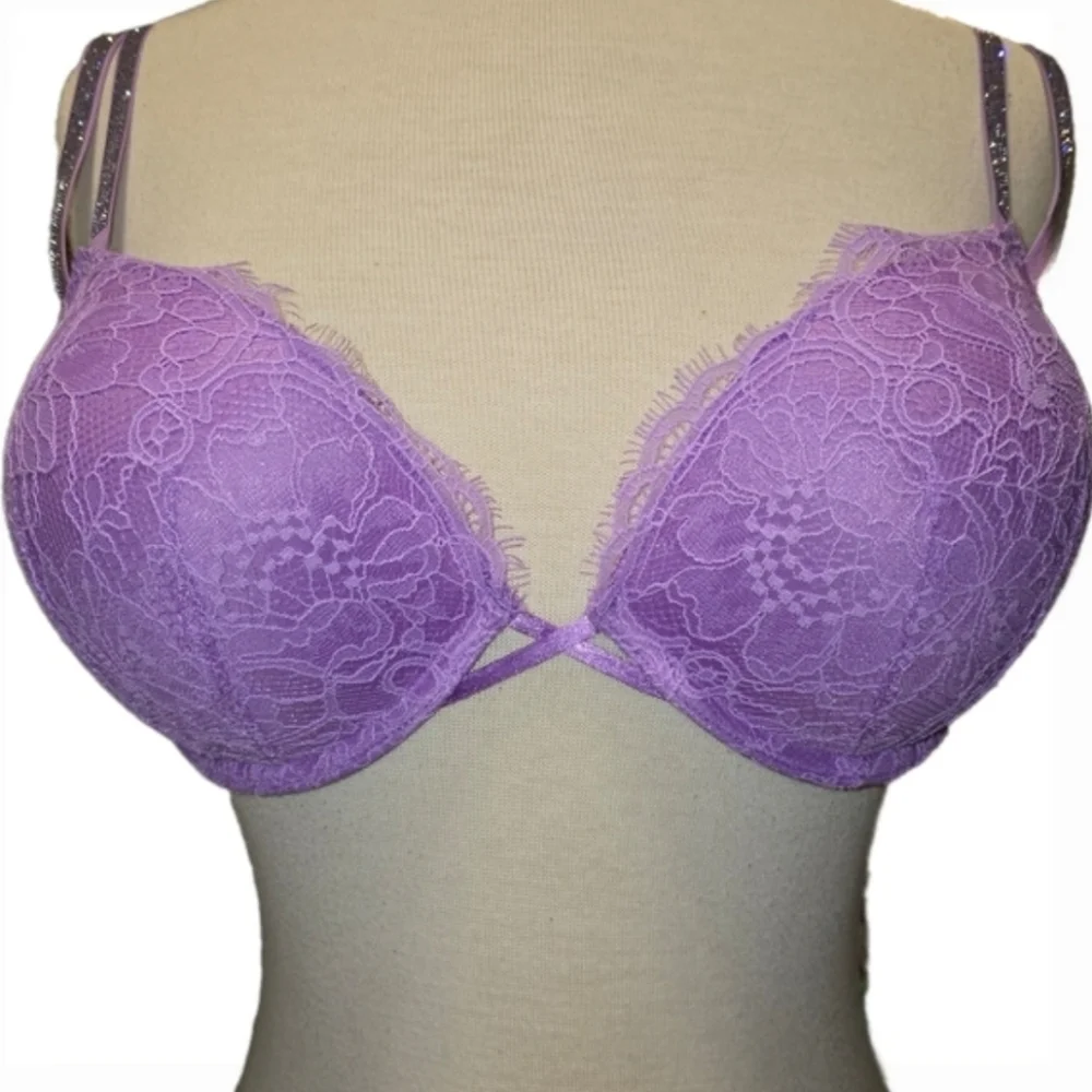 Shine Bombshell & Brazilian Matching Lingerie Set 32D/Small - Victoria’s Secret